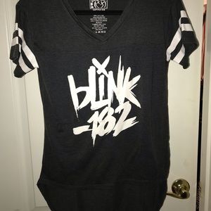 Grey blink 182 shirt